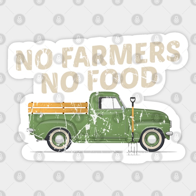 No farmers No food no funny Sticker by teesvira